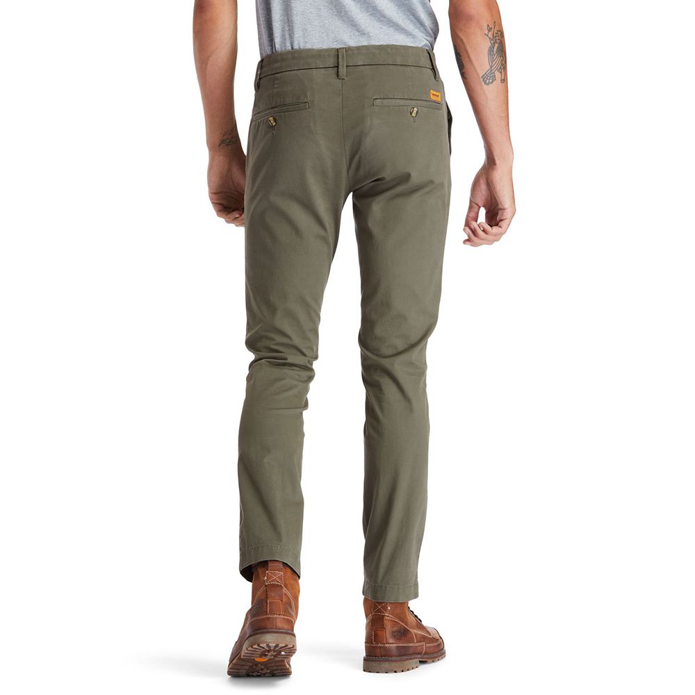 Calça Masculino - Timberland Sargent Lake Slim Stretch Chino - ACLMN8791 - Verde Oliva